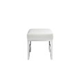 thumbnail image 3 of Pangea Home Laurence 18" Stainless Steel Stool in Silver & Faux White Gator, 3 of 4