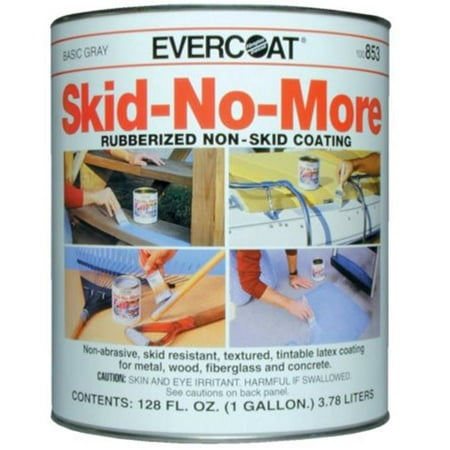 Evercoat 1 Gallon Skid-No-More Rubberized Non-Skid Coating  100853 - Pack of (Best Non Skid Boat Deck Paint)