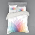 thumbnail image 1 of Ambesonne Abstract Bedding Set 4 Pcs, Delicate Leaves Art, Queen, Yellow Red Green, 1 of 3