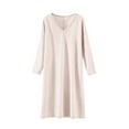 thumbnail image 3 of Long Sleeve Robes for Women Fluffy House Coat Oversized Kimono Women's Sleepwear Spa Womens Bathrobe Light Pink, 3 of 4