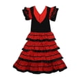 thumbnail image 4 of Unir Women's Carnival Dance Dress, Fringe Trim Polka Dot Ruffle Flamenco for Performance & Party, 1PC, S-XXXL, 4 of 4