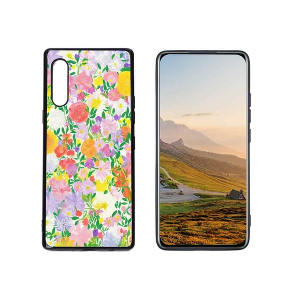 Flowers-343 Phone Case, Degined for LG Velvet 4G Case Men Women, Flexible Silicone Shockproof Case for LG Velvet 4G