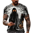 thumbnail image 4 of Fabrcox Mens Halloween Shirt Ghost Spider Web Pumpkin Shirt Men Fall Holiday Big and Tall Halloween Mens T Shirts Graphic White XL, 4 of 6