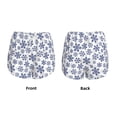 thumbnail image 3 of KLL Dark Blue Snowflakes Pattern Shorts Women,Athletic Shorts High Waisted Running Shorts Pocket Sporty Short Gym Elastic Workout Shorts-XX-Large, 3 of 7