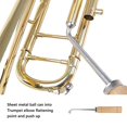 Trumpet Repair Tools, Trumpet Piston Valve Pipe Dent Removal Tools Wood Handle Instrument