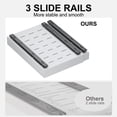 thumbnail image 5 of PHANCIR 2 Pack Pull out Cabinet Organizer with 3 Sliding Rails, 12.6-20.5in Expandable Heavy Duty Slide out Drawers for Kitchen, Pantry, Bathroom, Not Suitable for Framed Cabinets, 5 of 11