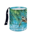 thumbnail image 2 of Jeiento Sea Turtle Car Trash Cans Hanging Bag for Camping Travel Accessories Collapsible Auto Waste Basket Container with Adjustable Strap Palm Leaves Vehicle Trash Can, 2 of 7