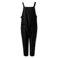 thumbnail image 4 of HBFAGFB Jumpsuit Womens Fashion Comfortable Shoulder Strap Loose Rompers with Pockets Black Size S, 4 of 5