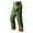Green, variant on Mens Cargo Pants Cotton Straight Leg Big and Tall Fleece Lined Casual Relaxed Fit Black Pants for Men L