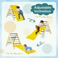 thumbnail image 6 of Gymax 3-in-1 Wooden Climbing Triangle Set Triangle Climber w/ Ramp Multi-color, 6 of 9
