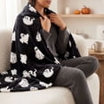 thumbnail image 5 of Halloween Ghost Print Flannel Throw Blanket 39.4 x 51.2 Inch for Cozy Living Room Decor, Soft Lightweight Decorative Bed Blanket for Fall Seasonal Home Comfort, 1Pack E, 5 of 5