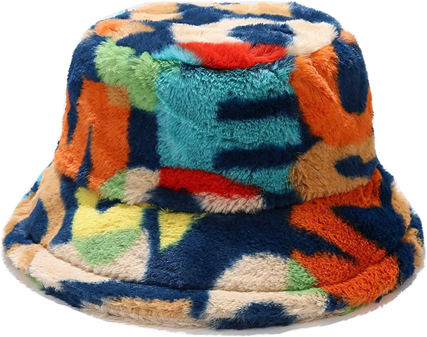 Winter Plush Bucket Hat for Women 