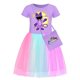 thumbnail image 5 of Vestido de encaje de algodón para niños, juego de Critters sonrientes, ropa de princesa arcoíris, ropa de moda para niños, regalos de verano, 5 of 5