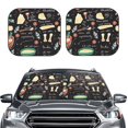 thumbnail image 2 of Naloa Vegetable Quiche 2 Piece Foldable Car Sun Shades, Car Windshield Sunshade, Front Window Sunshade for Car, Truck, SUV - Medium, 2 of 7