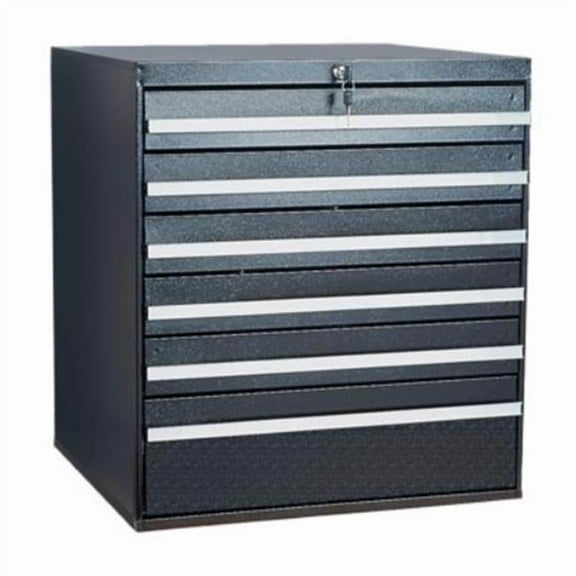 Craftline Lockable 6 Drawer Metal Cabinet  Black