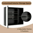 thumbnail image 4 of Giantex Bathroom Medicine Cabinet with Mirror, Wall Mounted Storage Cabinet, Space Saver for Bathroom, Black, 4 of 7
