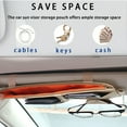 thumbnail image 2 of Car Sun Visor Storage Organizer, Storage Pouch For Car Truck SUV Accessories, Sunglasses Holder And Net Zipper, Pocket Organizer Sunglasses Pen Key Lipstick-pink, 2 of 6