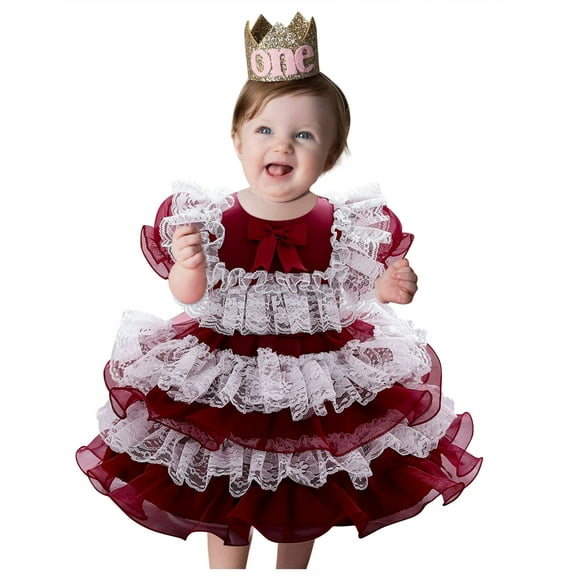 Fesfesfes Kids Girls Gauze Princess Bridesmaid Girls Dress Pageant Gown Birthday Party Dress Spring
