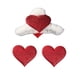 thumbnail image 1 of Pinzas para el pelo de peluche con forma de corazón rojo, estilo dulce, para San Valentín o uso diario., 1 of 6