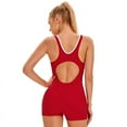 thumbnail image 4 of Swimsuits Female Swimwear 2023 Women's Sports One-Piece Suits Swimsuit Conservative Color Matching Backless, 4 of 7