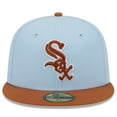 thumbnail image 2 of Men's New Era Light Blue/Brown Chicago White Sox Spring Color Basic Two-Tone 59FIFTY Fitted Hat, 2 of 6