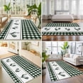thumbnail image 4 of Area Rugs 5'x7', Farmhouse Green Plaid Carpet Runner Indoor Outdoor Rugs Home Decor Aesthetic, Vintage Country Cock Checkered Non Slip Mats Washable Accent Rug for Living Room Bedroom, 4 of 8