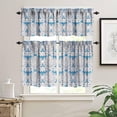 thumbnail image 3 of Floral Valances for Windows, William Morris Design Floral Retro Home Kitchen Cafe Decorative Curtains Valances 3 Piece Set, 3 of 5
