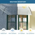 thumbnail image 3 of 80" x 40" Door Window Awning Exterior, Polycarbonate Cover Entry Door Outdoor Patio Awning Canopy, Front Door Overhang Awning for Sun Shutter, UV, Rain and Snow Protection, Hollow Sheet (Clear Board), 3 of 10