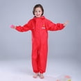 thumbnail image 5 of Favoffer Kids Rain Suit Solid Color Thickened Waterproof Reflective Striped One Piece Full Length Raincoat Long Pants Bottoms for Outdoor Camping Hiking Travel School 3-14Y, 5 of 8