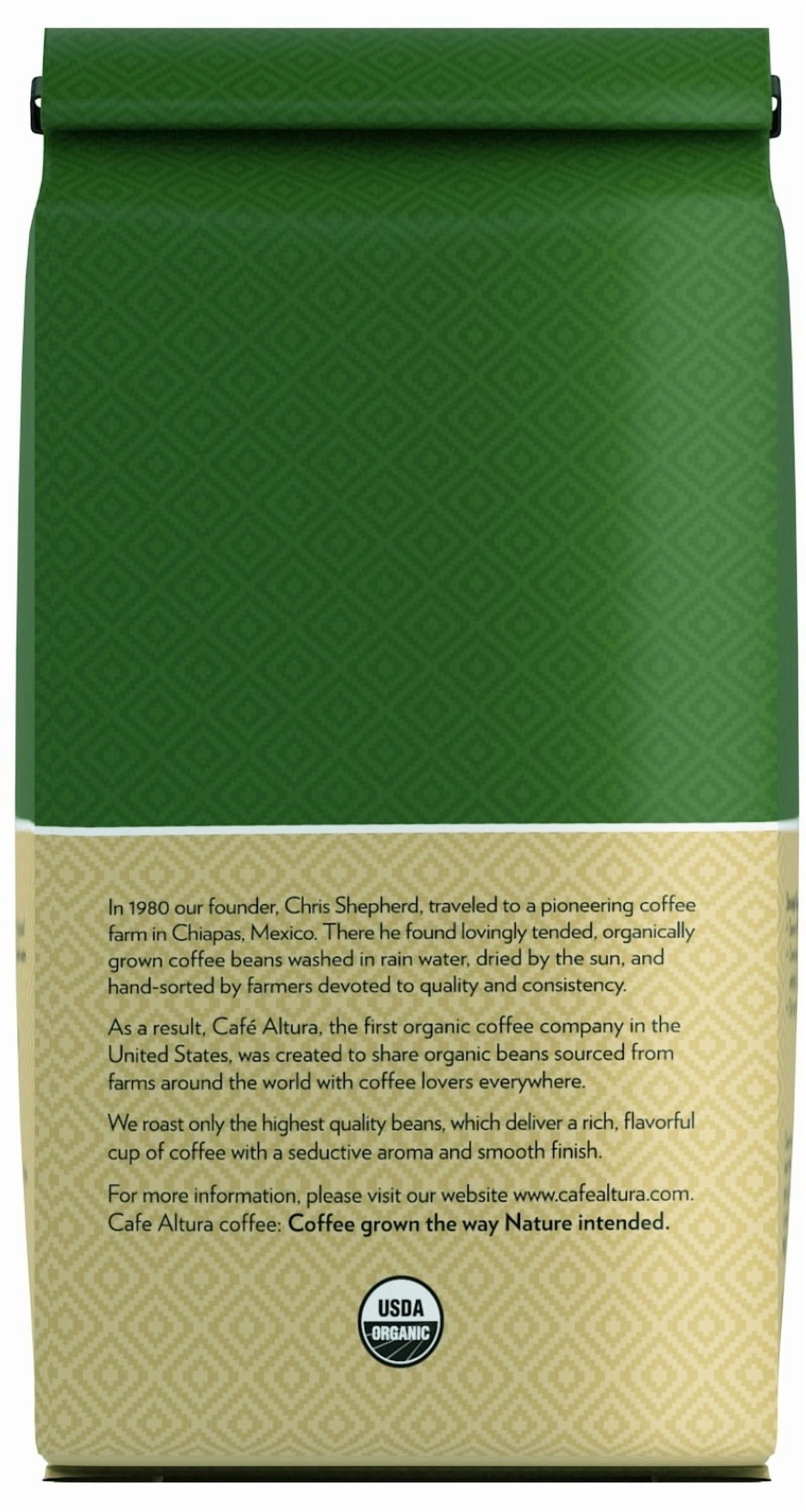Café Altura, Colombia, Dark Roast, Organic, Ground Coffee, 10 oz Bag (Pack of 3)