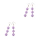 thumbnail image 3 of Pendientes de gancho trenzado Qarigey para mujer colgantes Púrpura 2piezas, 3 of 6