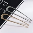 thumbnail image 4 of 2 Pcs French Hair Pin U Shaped Hair Sticks for Buns Metal Hair Pins Elegant U Shaped Hair Forks for Women Hair Accessories, 4 of 7