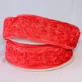 thumbnail image 2 of The Ribbon People Red 3D Mini Flowers Wired Craft Ribbon 1.87" x 22 Yards, 2 of 2