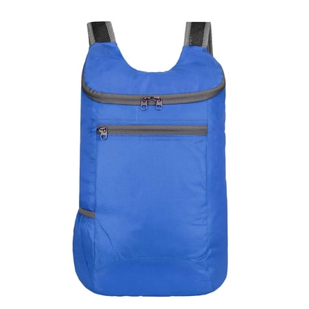 Foldable Lightweight Hiking Backpack: 15L Packable Traveling Daypack Men Women Ultralight Thin Casual Day Pack Bag for Outdoor Sports Camping Beach Park (Blue)