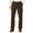 Brown-01, variant on Owordtank Mens Button with Pockets Casual Pants Trouser