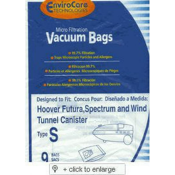Replacement Part For Hoover Type S Envirocare Brand Allergen Microlined Vacuum Bags - 6 Packs- 54 bag