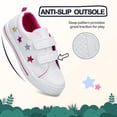 thumbnail image 5 of Bocca Toddler Girls Soft Walking Sneakers White Stars Shoes Size 6, 5 of 6