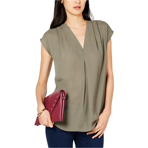 I-N-C Womens Inverted Pleat Pullover Blouse