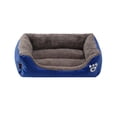 thumbnail image 3 of Methold Casa para mascotas, cama para mascotas móvil cuadrada, soporte para el cuello, estera para dormir cálida y ecológica para mascotas Suministros para perros Azul real S, 3 of 6