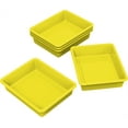 thumbnail image 1 of Storex Flat Storage Tray, Letter Size, 10 x 13 x 3 Inches, Yellow, 5-Pack, 1 of 1