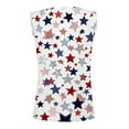 thumbnail image 5 of WZXFASHION American Flag Tank Top Women 4th Of July Shirts Button V Neck Knit Ribbed Tops Casual Coloful Printed Patriotic Tees Spring Savings Clearance Women's Short sleeve T-shirt, 5 of 5