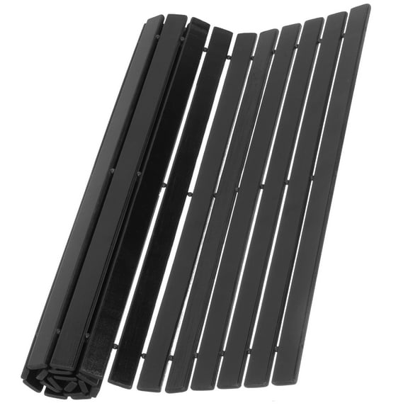 Bamboo Bath Mat Anti Baby Outdoor Rug Washable Area Rugs Floor Black