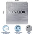 thumbnail image 3 of ADA CENTRAL SIGNS - 6" X6" Elevator Sign - ADA Compliant Tactile Graphics Grade 2 Braille Text Acrylic Wall Sign - Directional Assistance, Safety Location Signs for Offices, Schools, Malls, Apartments, 3 of 7