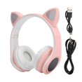 thumbnail image 2 of Auriculares inalámbricos, auriculares con almohadillas suaves LED con micrófono para teléfono móvilMovies Fyydes Descripción de la referencia, 2 of 6