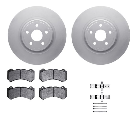 Dynamic Friction Company Front Geospec Brake Rotors with 5000 Advanced Brake Pads includes Hardware 4512-42058