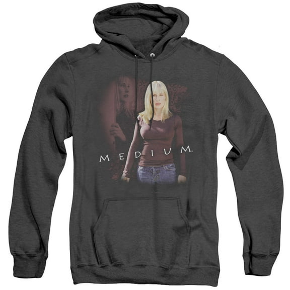Medium Medium Adult Heather Hoodie Sweatshirt Black
