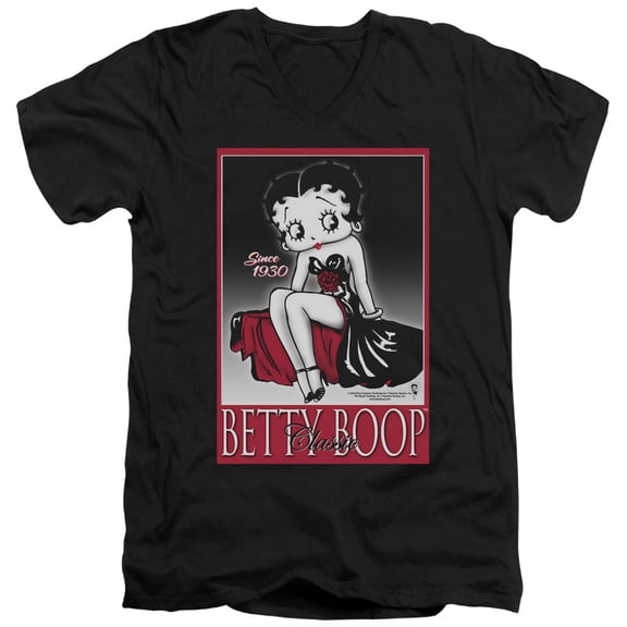 Betty Boop - Classic - Slim Fit V Neck Shirt - Large