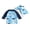 Blue, variant on BemeyourBBs Toddler Baby Boys One Piece Swimsuit Rash Guard Set Infant Boys Bathing Suit Shark Turtle Print Long Sleeve Mock Neck Zipper Swimwear with Sun Hat 2 Pcs Summer Beachwear