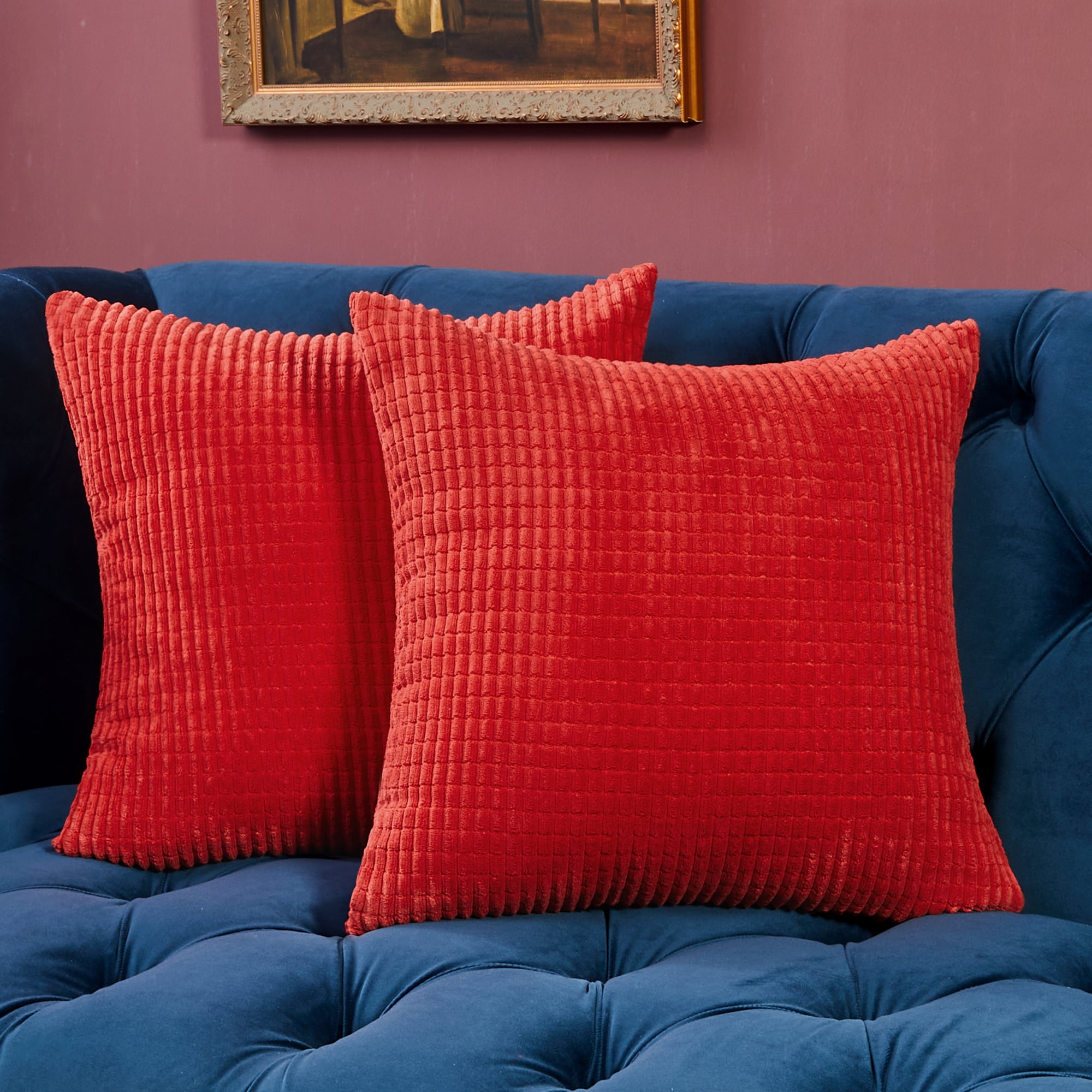 Red Geometric Pillow Case Sofa Car Waist Throw Cushion Cover Home Decor AU 