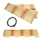 ALEKO 20' x 10' Multi Yellow Retractable Motorized Patio Awning Sunshade